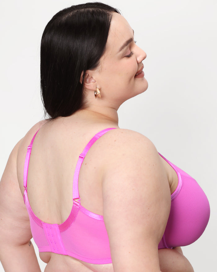 Curvy Couture Sheer Mesh Plunge T-Shirt Bra Flirt