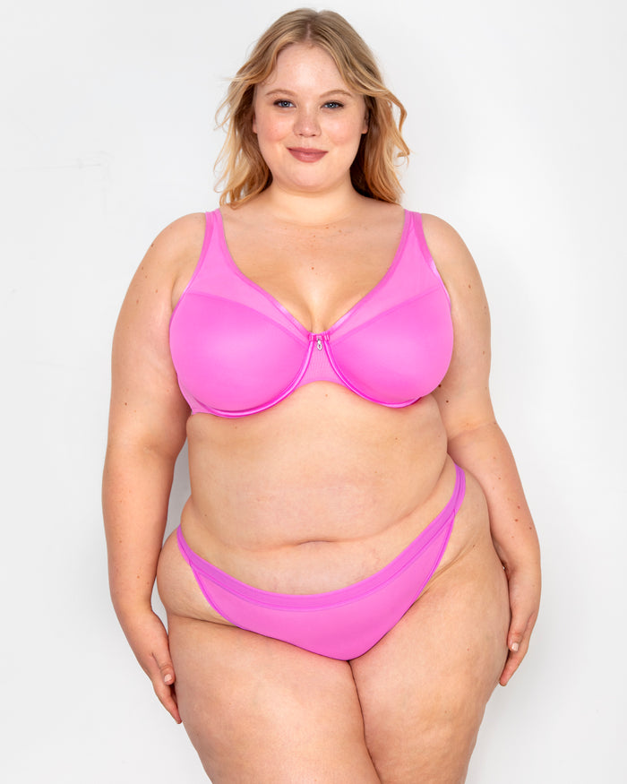 Curvy Couture Sheer Mesh String Bikini Panty Flirt