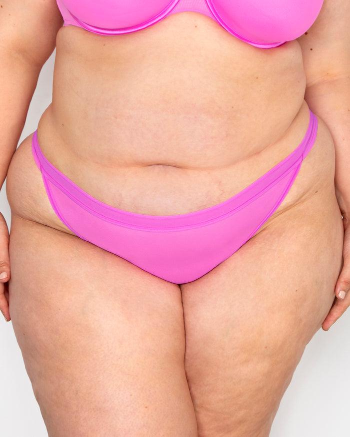 curvy couture Sheer Mesh String Bikini Panty Flirt