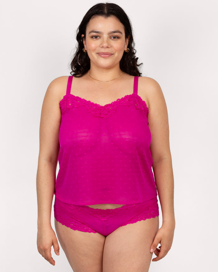 curvy couture Sheer Whisper 2Pc Set Glamberry