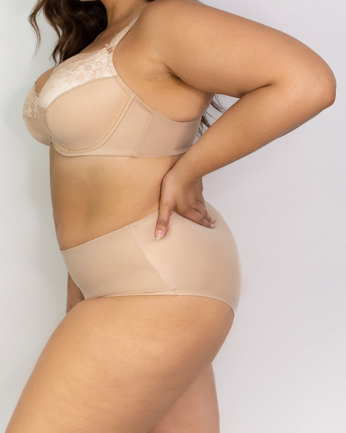 Curvy Couture Essential Boyshort - FINAL SALE Champagne Nude