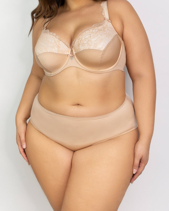 curvy couture Essential Boyshort - FINAL SALE Champagne Nude