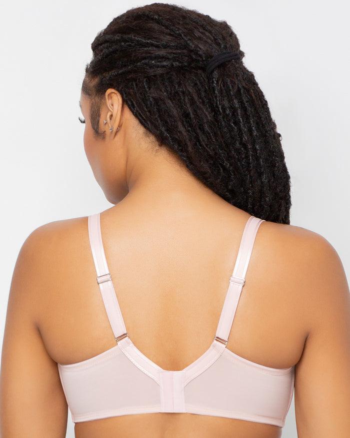 Curvy Couture Luxe Lace Underwire Bra Blushing Rose