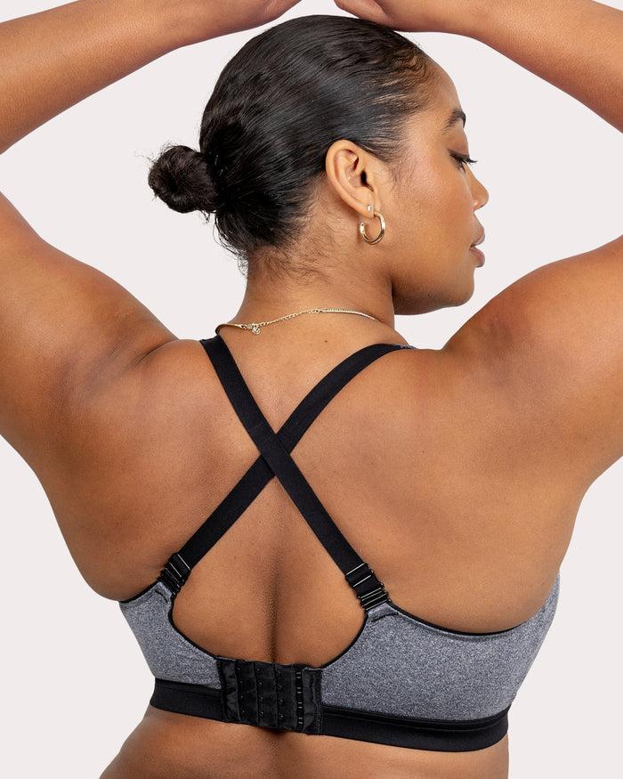 Curvy Couture Medium Impact Wireless Sports Bra Charcoal