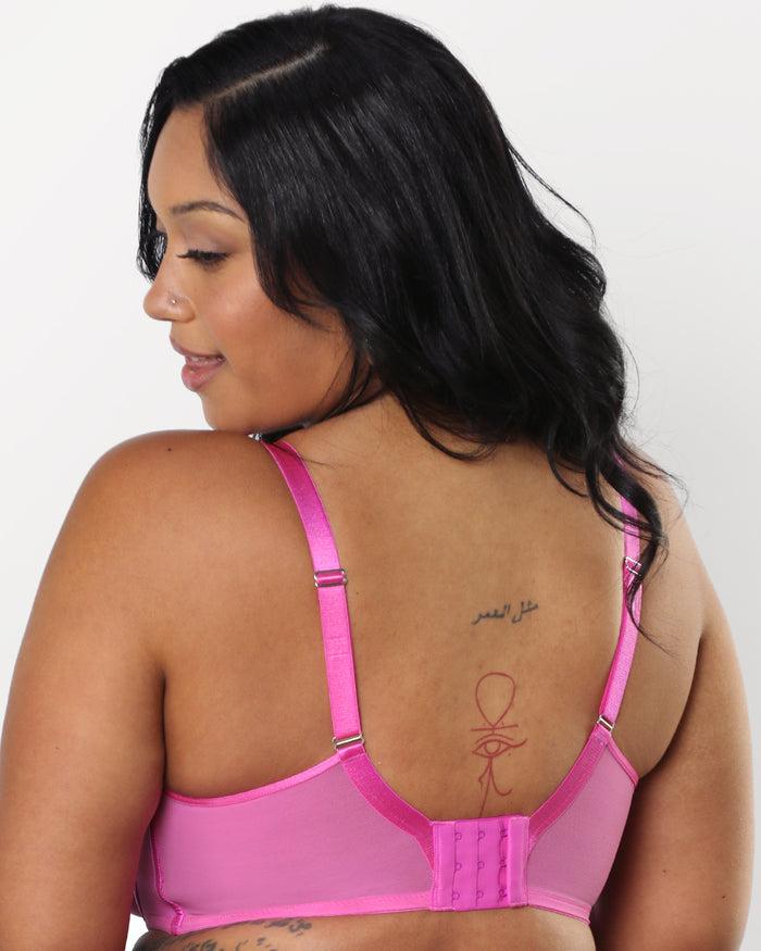curvy Couture Sheer Mesh Full Coverage Unlined Underwire Bra Flirt