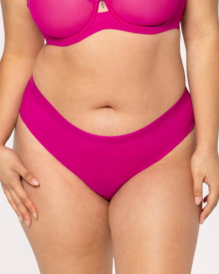 Curvy Couture Sheer Mesh High Cut Brief Panty Glamberry