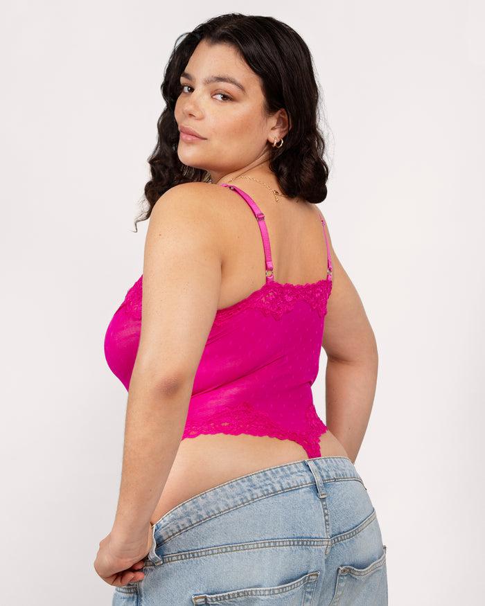 Curvy Couture Sheer Whisper Thong Bodysuit Glamberry