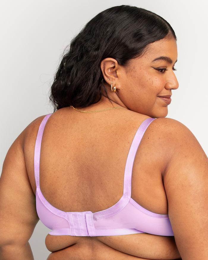 Curvy Couture Sheer Whisper Unlined Underwire Bra Stellar Orchid