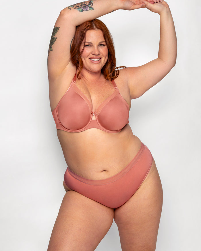 Curvy Couture Silky Smooth High Cut Brief Desert Dawn