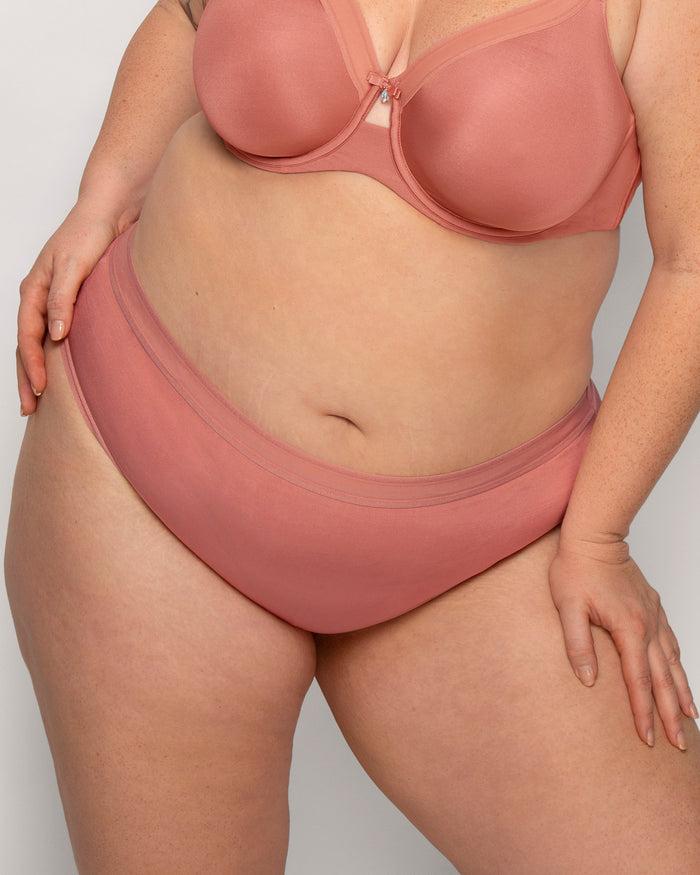 Curvy Couture Silky Smooth High Cut Brief Desert Dawn