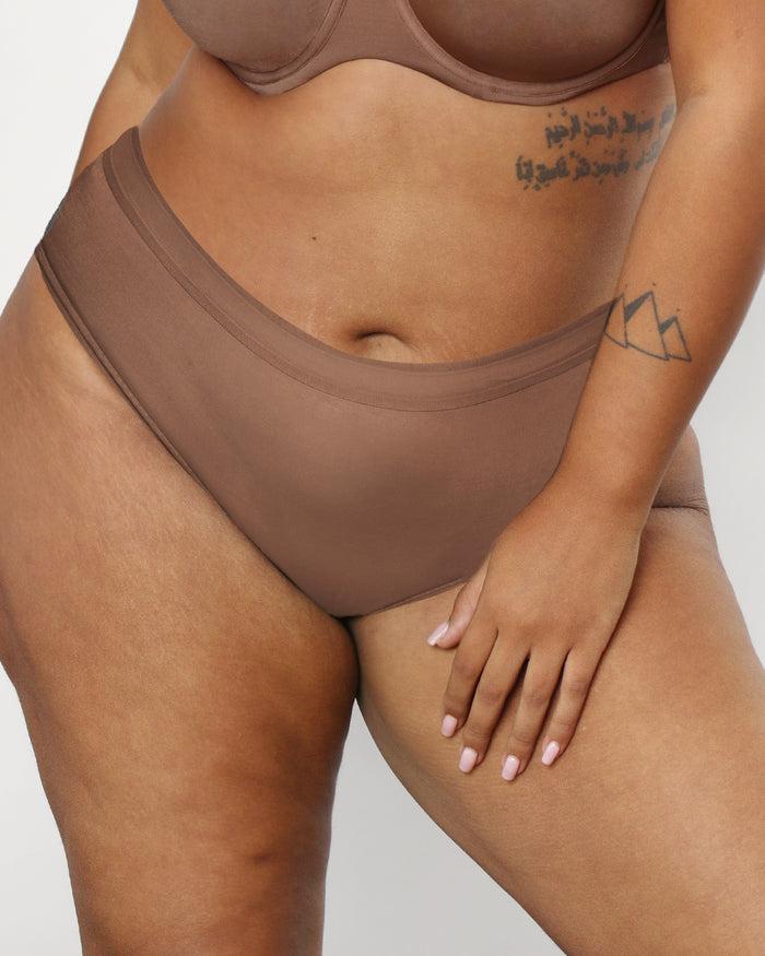 curvy couture Silky Smooth High Cut Brief Sweet Tea