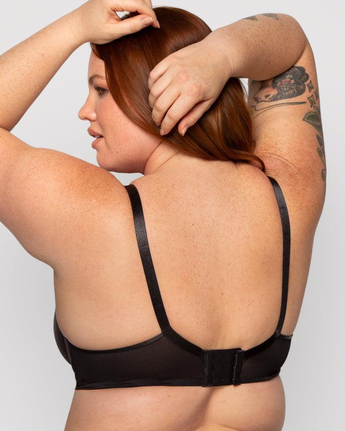 Curvy Couture Silky Smooth Micro Unlined Bra Black Hue