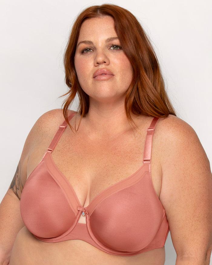 Curvy Couture Silky Smooth Micro Unlined Bra Desert Dawn