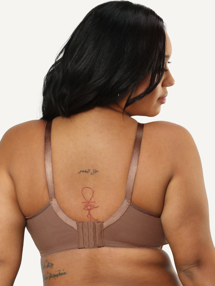 Curvy Couture Silky Smooth Micro Unlined Bra Sweet Tea