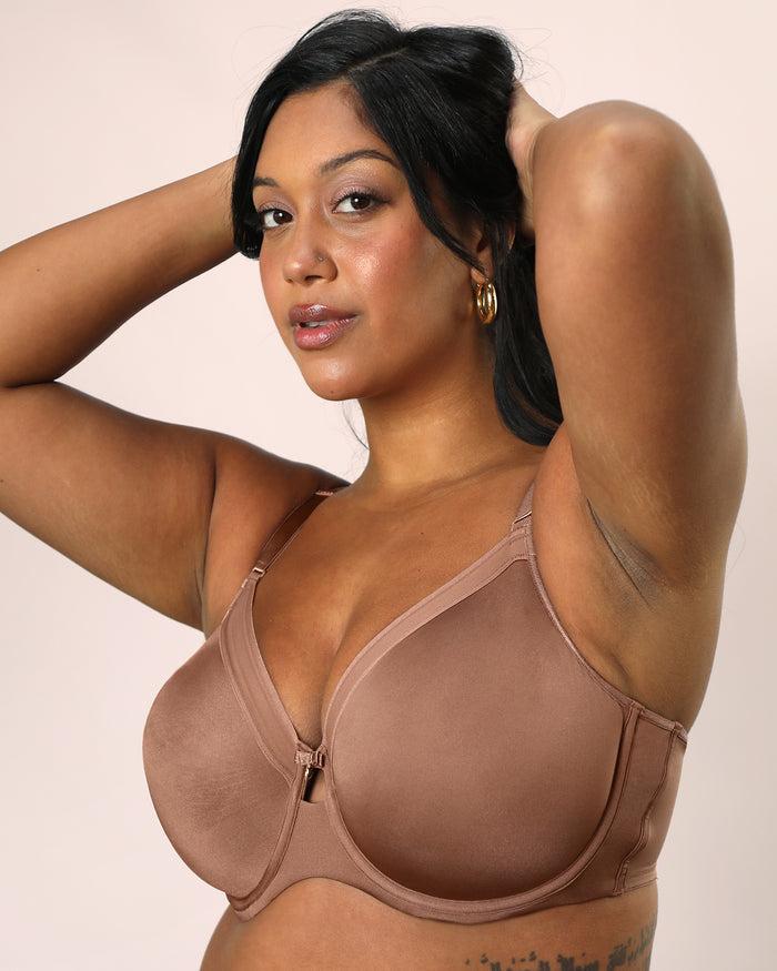 curvy couture Silky Smooth Micro Unlined Bra Sweet Tea