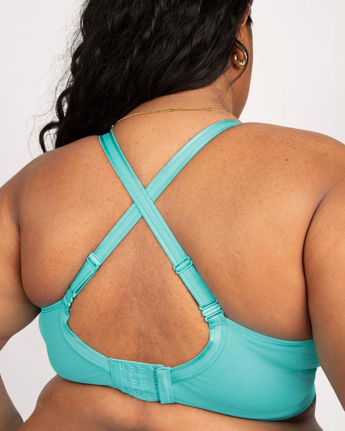 Curvy Couture Smooth Seamless Comfort Wireless Bra Aruba Blue