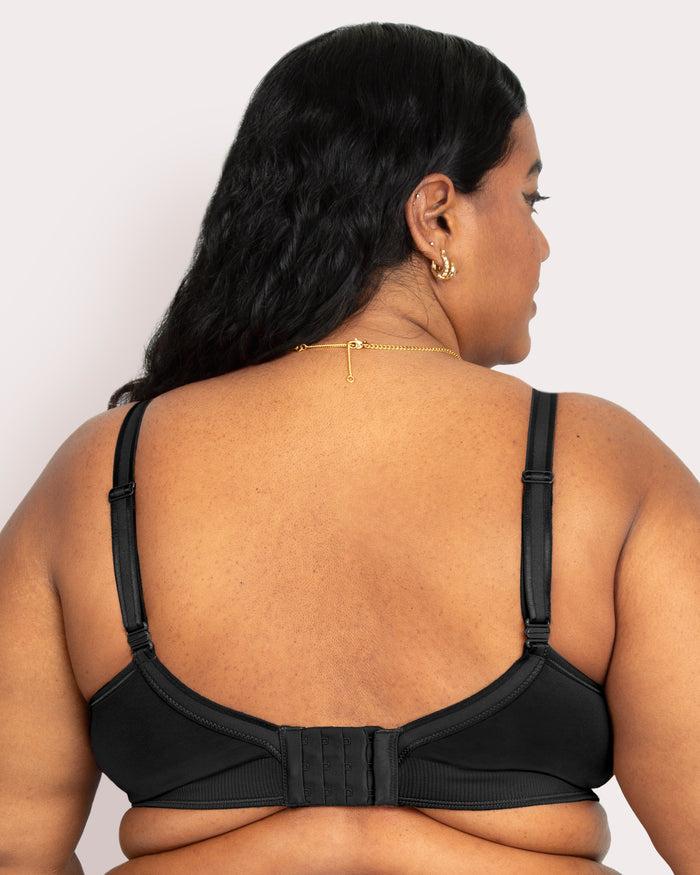 Curvy Couture Smooth Seamless Comfort Wireless Bra Black Hue