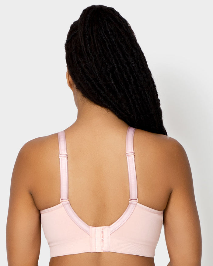Curvy Couture Smooth Seamless Comfort Wireless Bra Blushing Rose