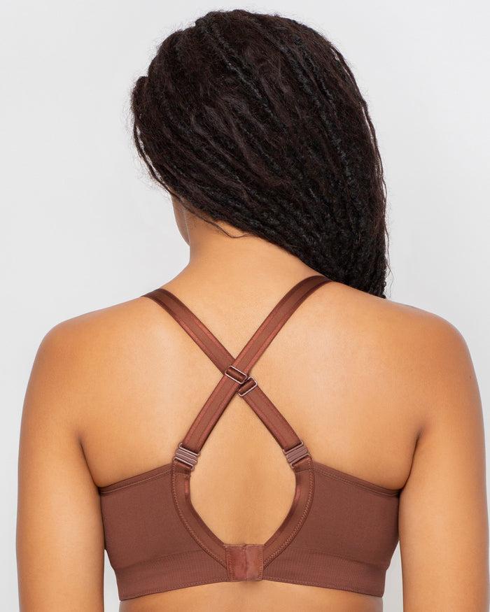 Curvy Couture Smooth Seamless Comfort Wireless Bra Chocolate Nude