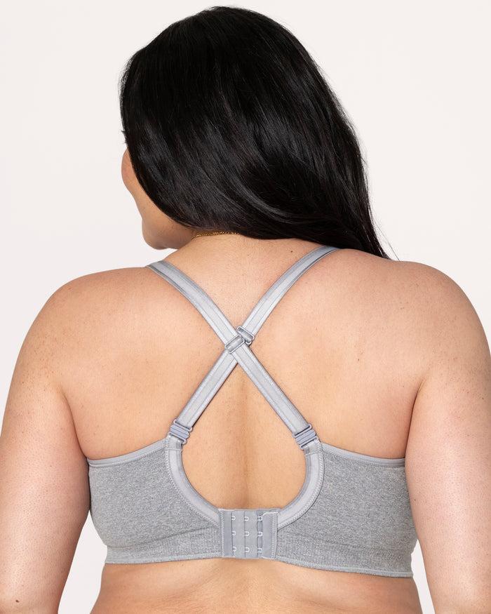 Curvy Couture Smooth Seamless Comfort Wireless Bra Grey Heather