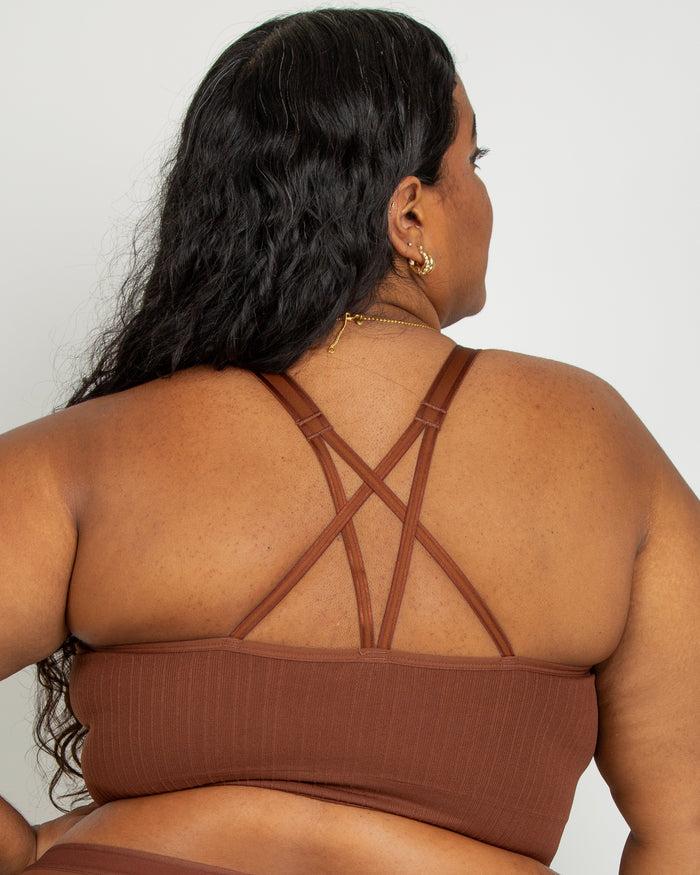 Curvy Couture Smooth Seamless Comfort Wireless Longline Bra Chocolate Nude