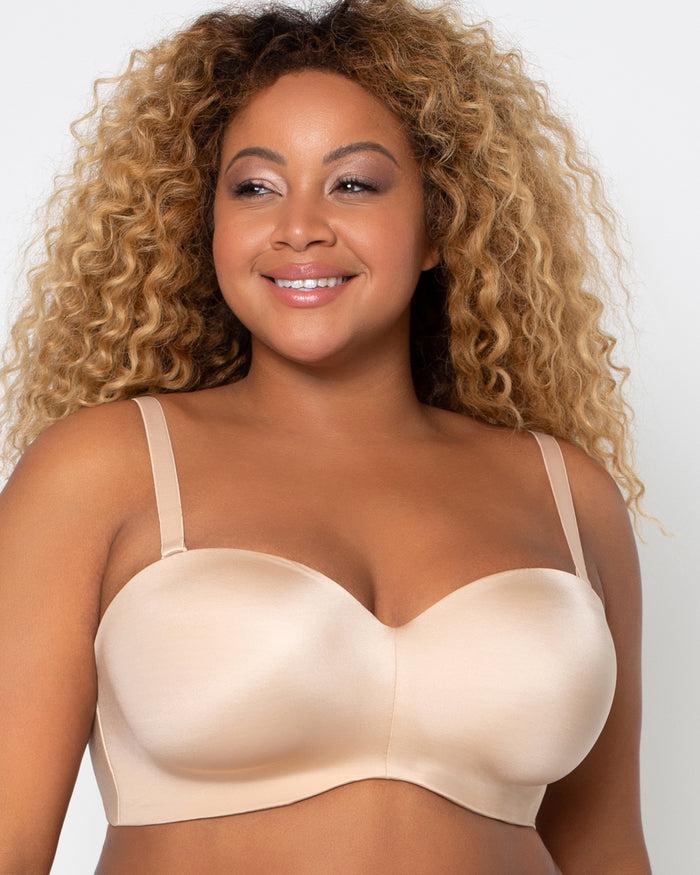 Curvy Couture Smooth Strapless Multi-Way Bra Champagne Nude