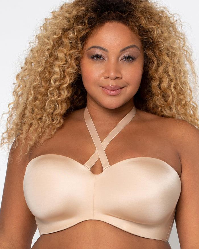 Curvy Couture Smooth Strapless Multi-Way Bra Champagne Nude