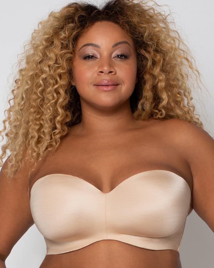 curvy couture Smooth Strapless Multi-Way Bra Champagne Nude