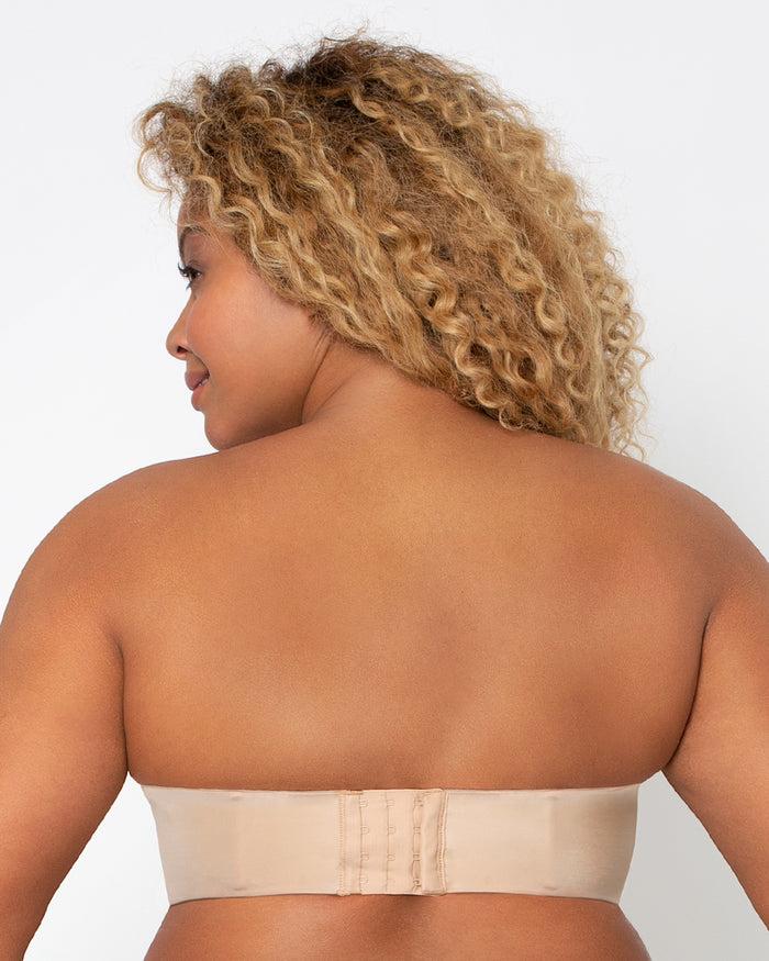 Curvy Couture Strapless Sensation Multi-Way Push Up Bra Champagne Nude