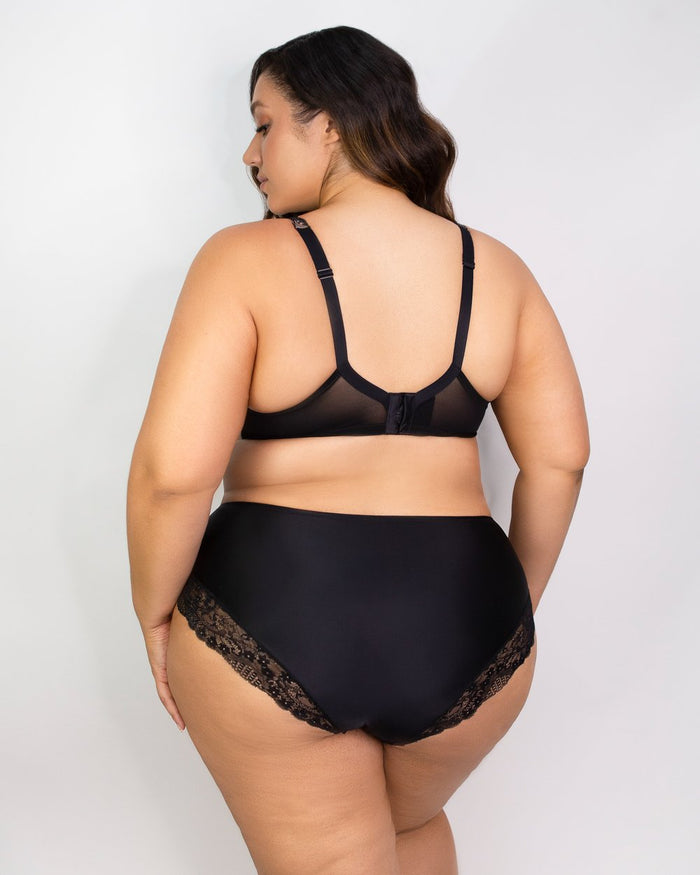 Curvy Couture Tulip Lace Hipster - Black - FINAL SALE Black Hue