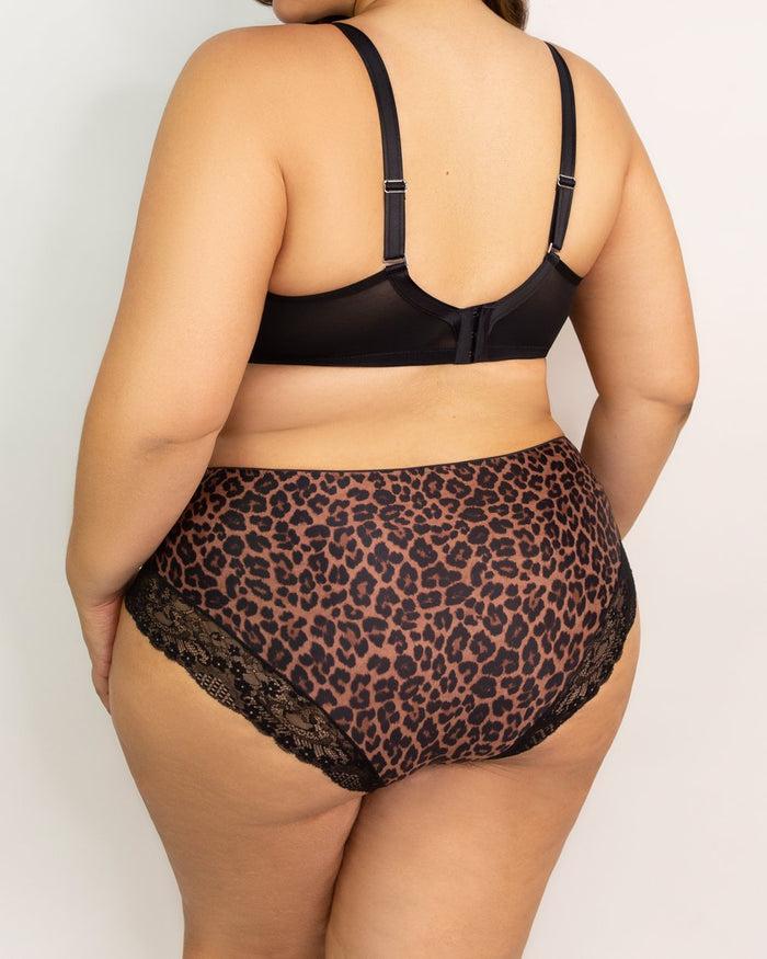 Curvy Couture Tulip Lace Hipster - FINAL SALE Designer Leopard