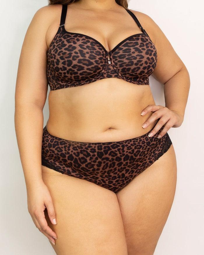 curvy couture Tulip Lace Hipster - FINAL SALE Designer Leopard