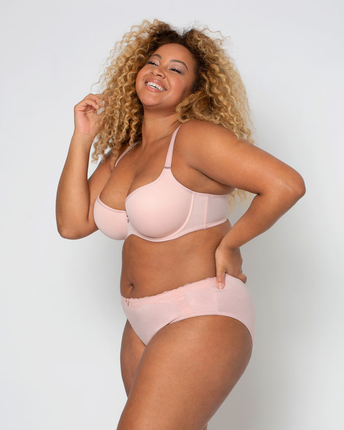 Curvy Couture Tulip Smooth T-Shirt Bra Blushing Rose