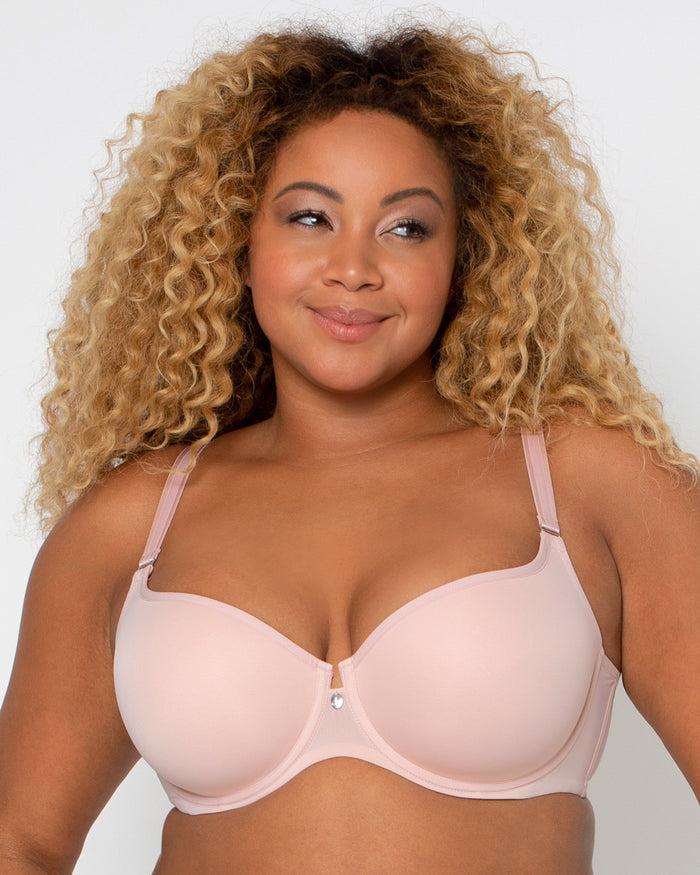 curvy couture Tulip Smooth T-Shirt Bra Blushing Rose