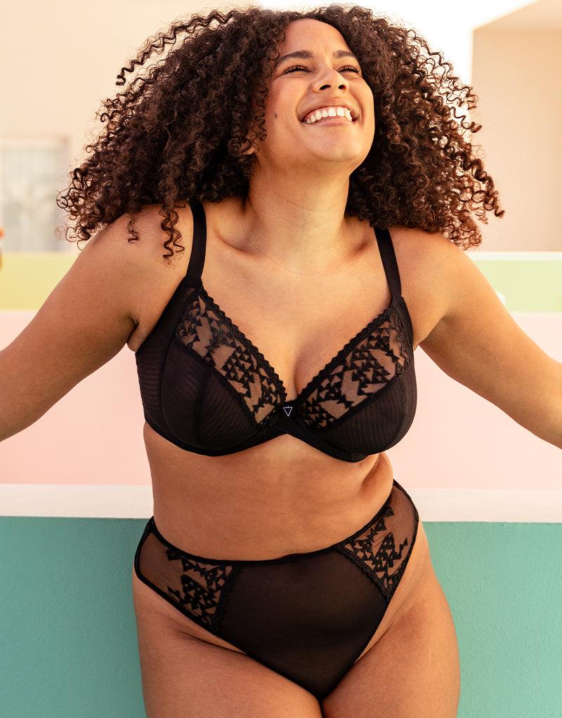 curvy kate Centre Stage Full Plunge Side Support Bra Black