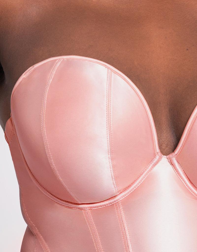 Curvy Kate Classique Plunge Strapless Padded Body Powdery Pink