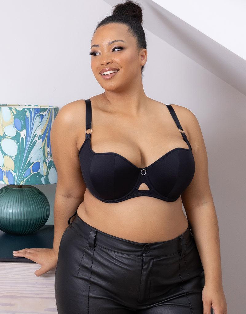 curvy kate Boost Me Up Padded Balcony Bra Black