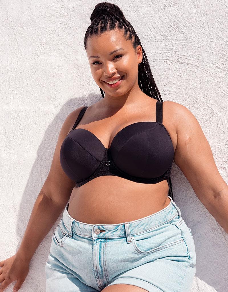 curvy kate Daze Padded T-Shirt Balcony Bra Black