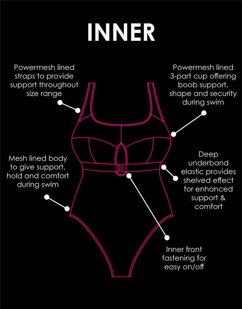 Curvy Kate Deep Dive Non-Wired Swimsuit Black