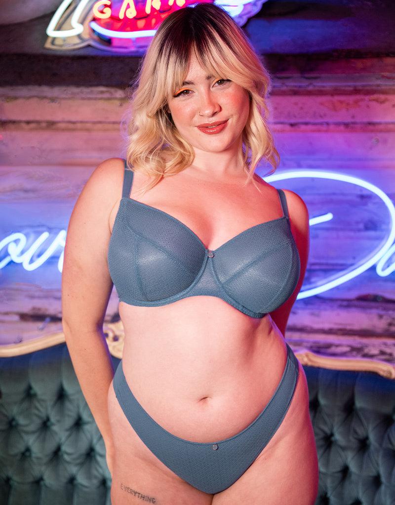 curvy kate Happy Boobs Balcony Bra Denim Blue
