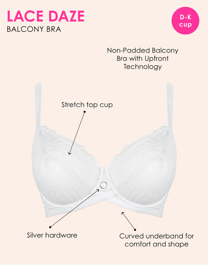 Curvy Kate Lace Daze Balcony Bra White