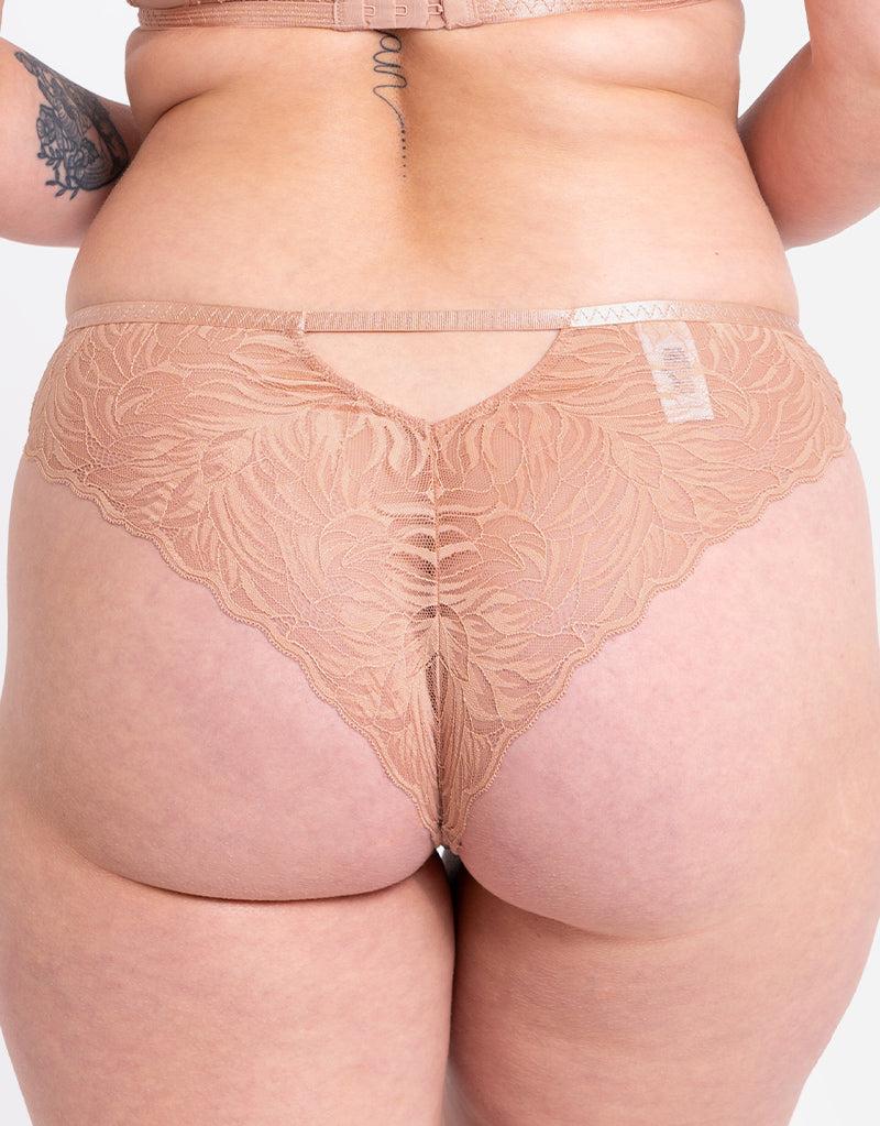 curvy kate Lace Daze Brazilian Brief Latte Beige