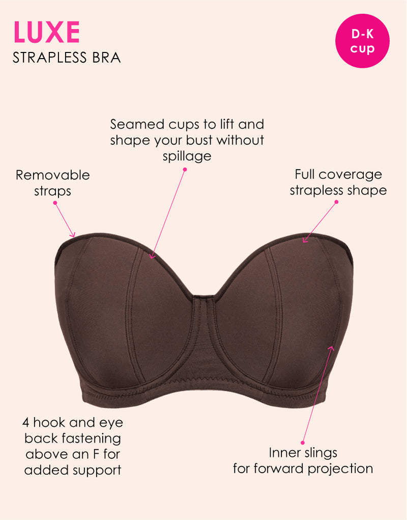 Curvy Kate Luxe Strapless Multiway Bra Cocoa Brown