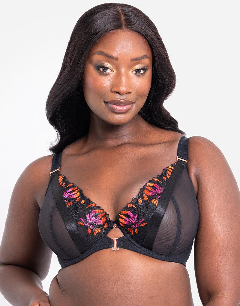 Curvy Kate Mesmerise Plunge Bra Black Multi