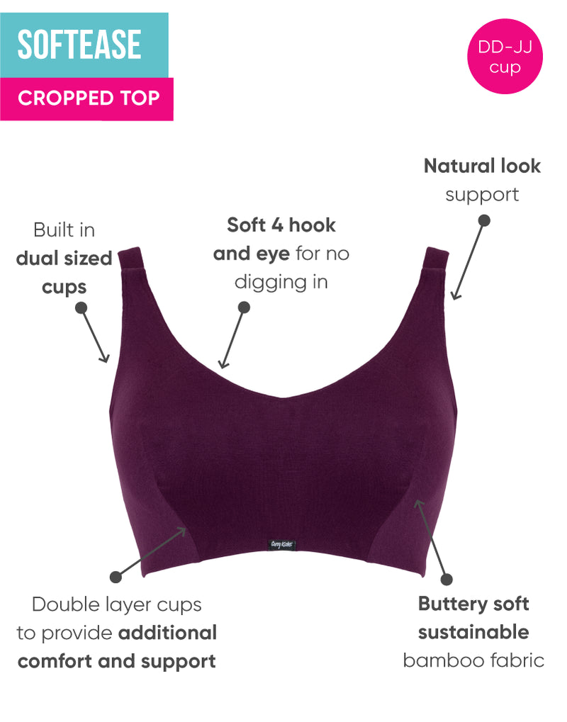 Curvy Kate Softease Crop Top Fig Purple