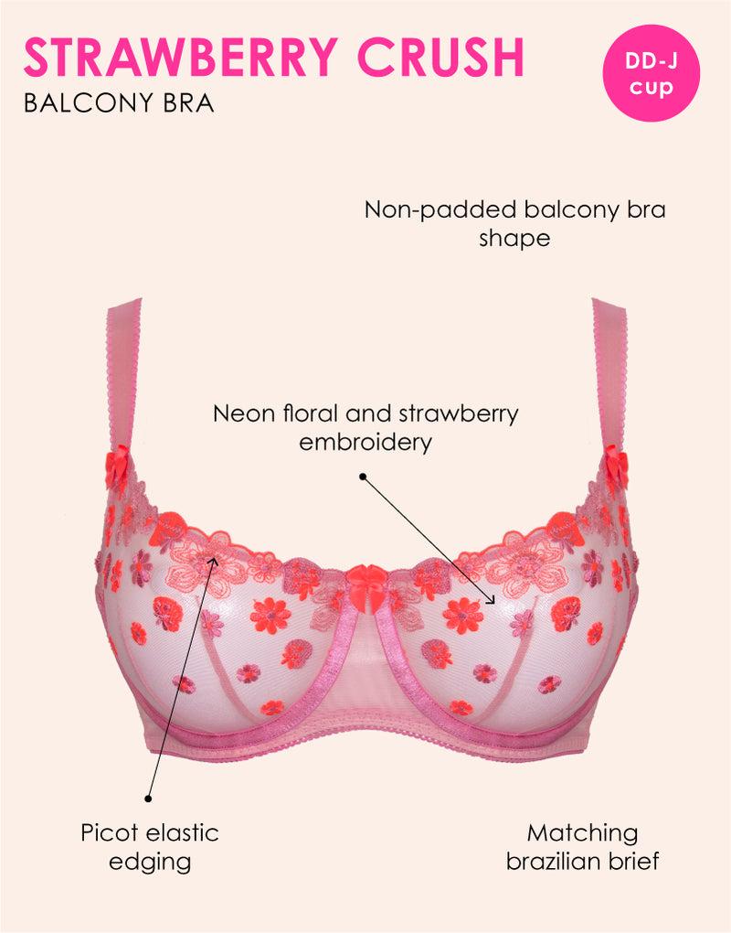 Curvy Kate Strawberry Crush Balcony Bra Pink Multi