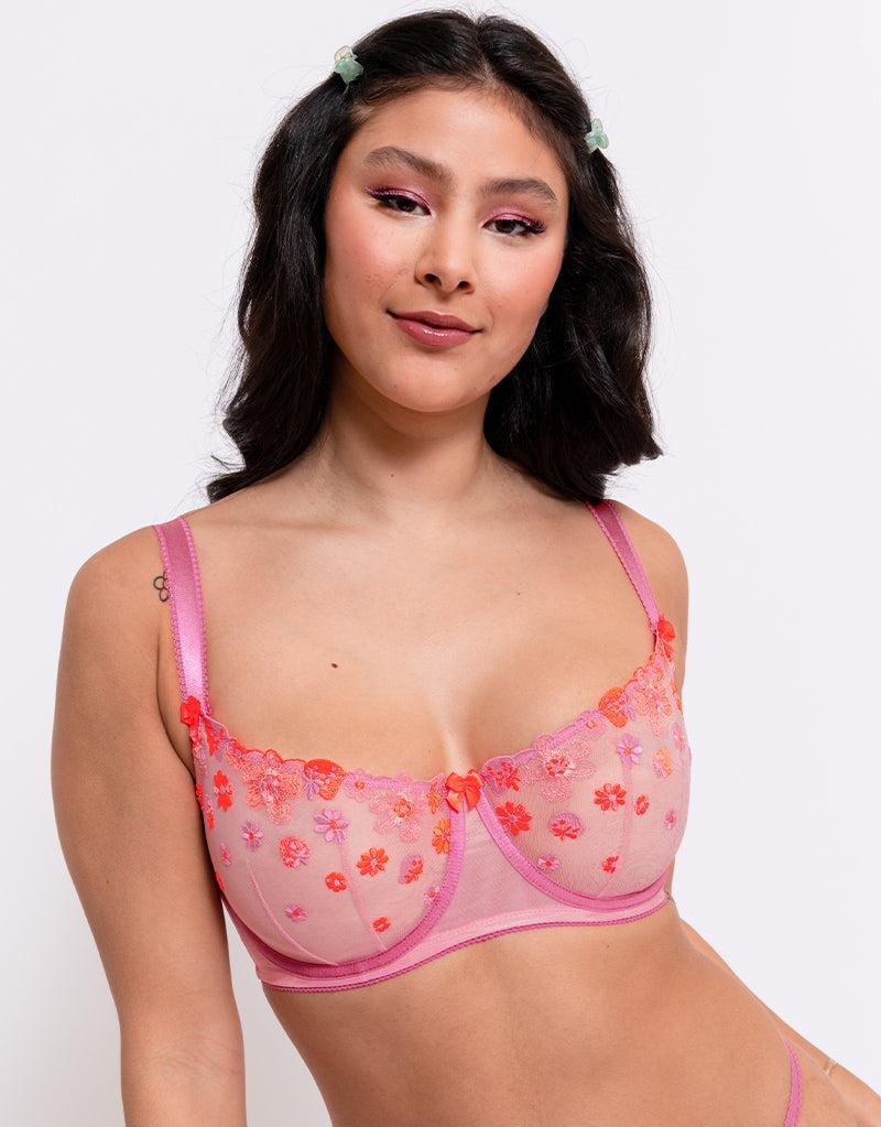 Curvy Kate Strawberry Crush Balcony Bra Pink Multi
