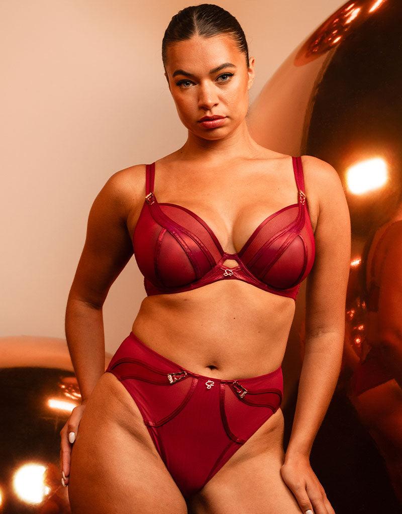 curvy kate Suspense Plunge Bra Sangria Red