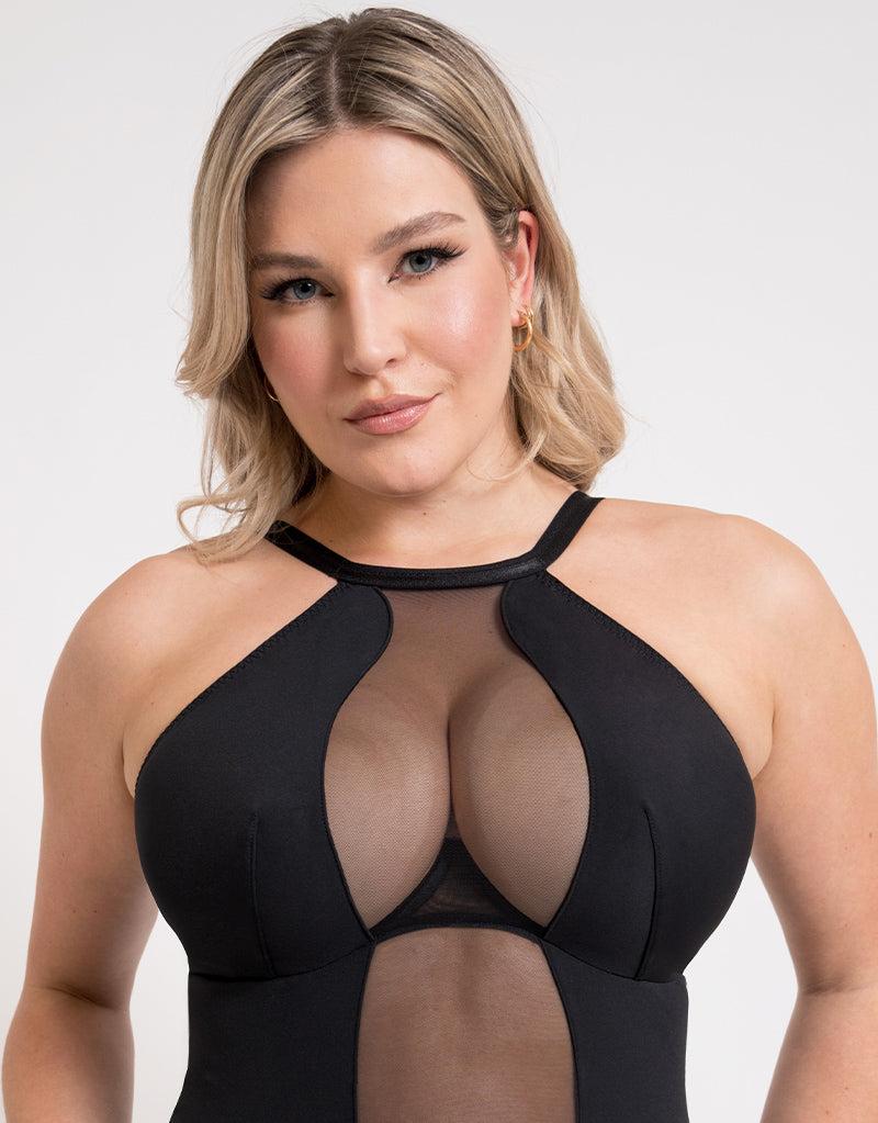 Curvy Kate Swerve High Neck Wired Bodysuit Black