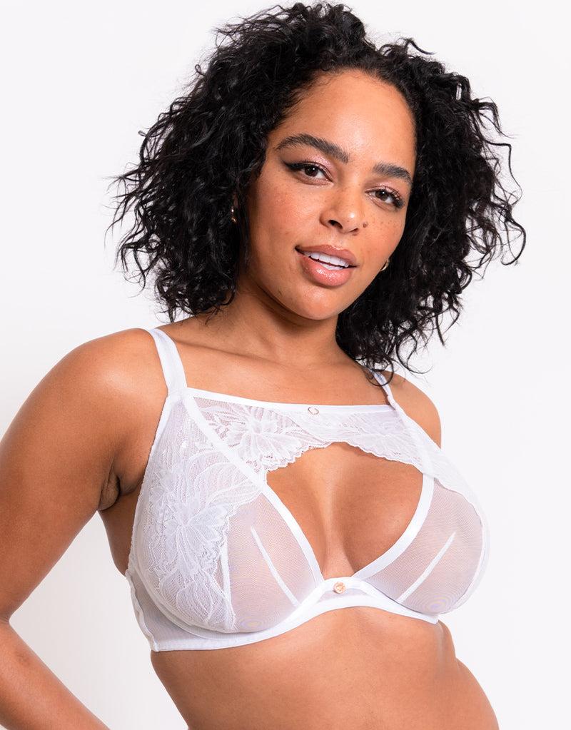Curvy Kate Unveiled Deep Plunge Bra White
